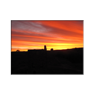 Burra Mines - Morphett Enginehouse at sunset